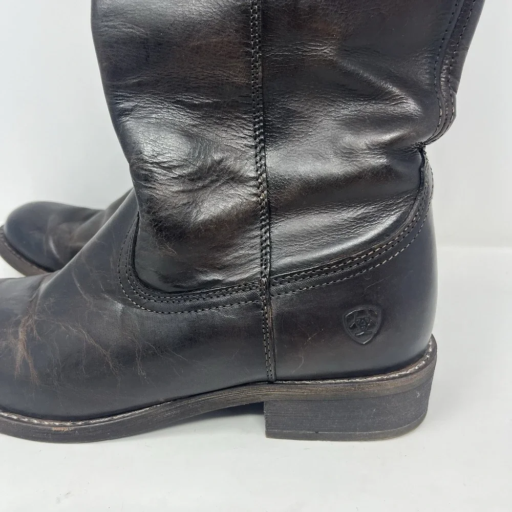 ARIAT Tall OTK Reverse-Ombre' Brown Leather FARAH #10021610 Boots US 7.5 B